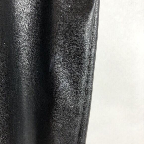 En Saison Puff Sleeve Faux Leather Minidress Black Small with Pockets - Picture 10 of 15